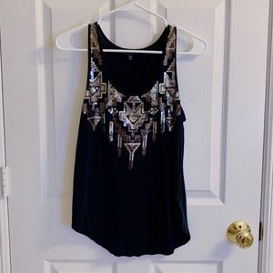 Express sequin tank size S
